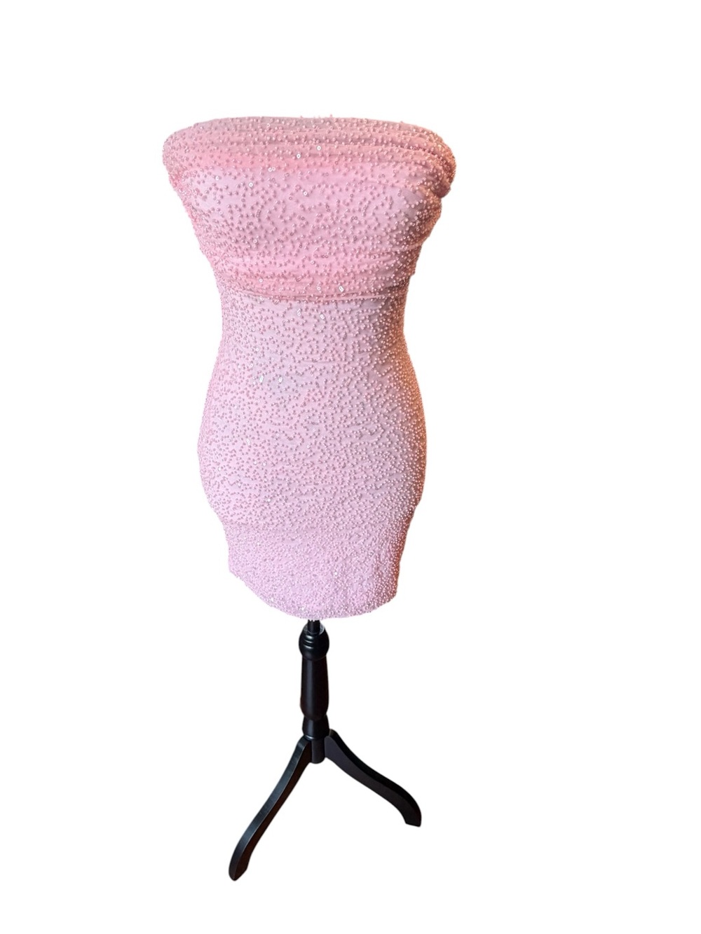 The Vintage Shop Soft Pink Beaded Mini